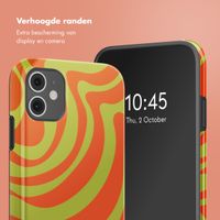 Selencia Vivid Backcover Apple iPhone 11 - Wavy Swirl Orange Fern