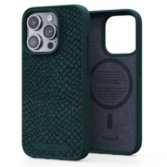 Njorð Collections Salmon Leather MagSafe Case iPhone 15 Pro - Green