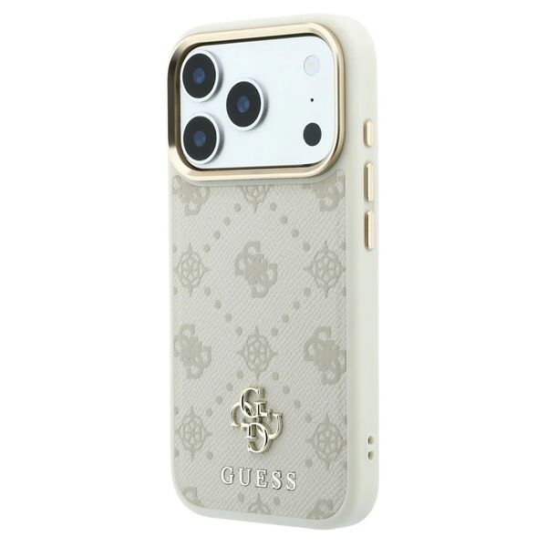 Guess 4G Metal Logo Backcover MagSafe Apple iPhone 18 Pro / 17 Pro - Beige