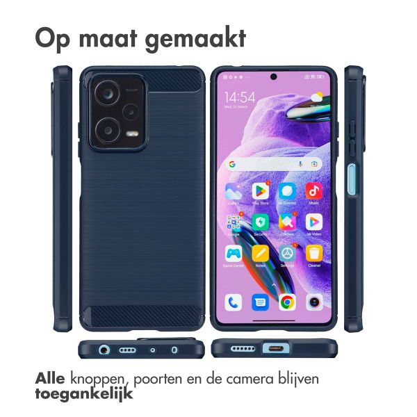 imoshion Brushed Backcover Xiaomi Redmi Note 12 Pro Plus - Donkerblauw