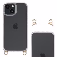Selencia Backcover met afneembare haakjes Apple iPhone 15 - Transparant