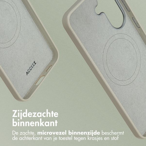 Accezz MagSafe Leather Backcover Samsung Galaxy A57 (5G) - Light Grey