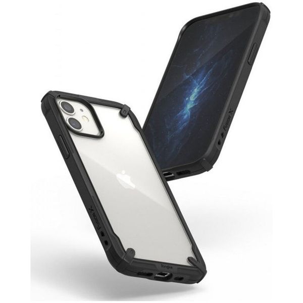 Ringke Fusion X Backcover iPhone 12 Mini - Zwart