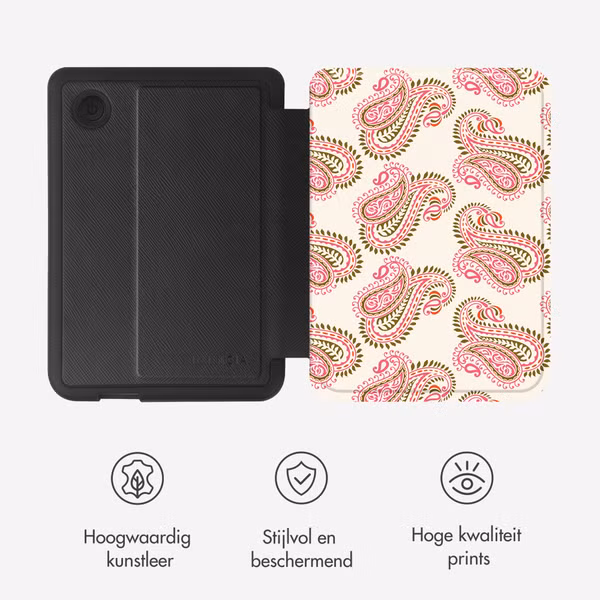 Selencia Vivid Bookcase Kobo Clara Colour / Clara BW - Paisley Blush