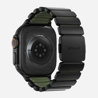 Nomad Stratos Band Apple Watch | 44/45/46/49 mm - Forest Green / Black Titanium