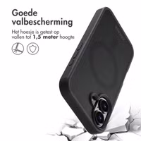 Accezz Rugged Frosted MagSafe Backcover Apple iPhone 16 - Zwart