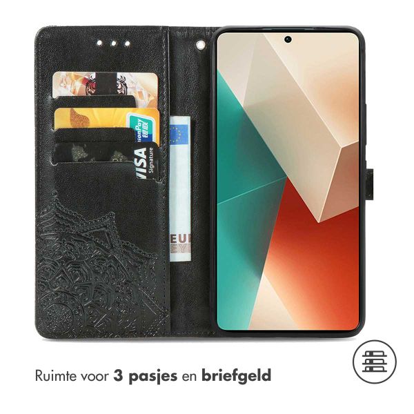 imoshion Mandala Bookcase Xiaomi Redmi Note 13 (5G) - Zwart