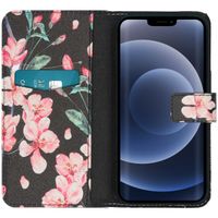 imoshion Design Softcase Bookcase iPhone 13 Pro - Blossom Black