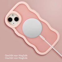 Selencia Wavy Backcover met MagSafe Apple iPhone 14 / 13 - Soft Pink