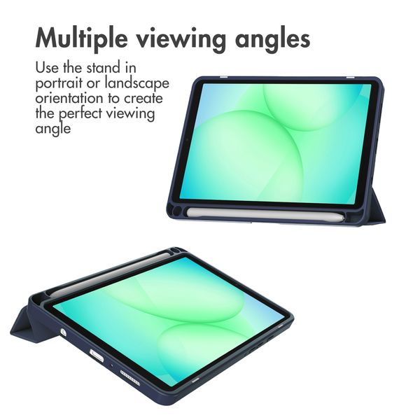 imoshion Trifold Hard Case Book Cover Samsung Galaxy Tab A11 Plus - Dark Blue