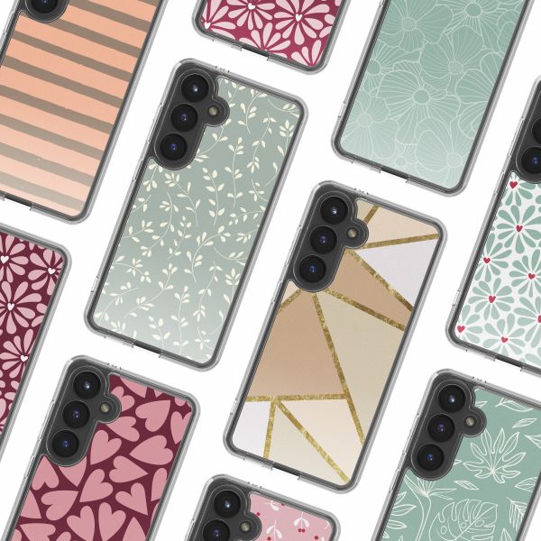 imoshion Design hoesje Samsung Galaxy S24 - Smoke Green Flowers
