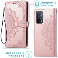 imoshion Mandala Bookcase voor de Oppo A74 (5G) / A54 (5G) - Rosé Goud