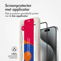 Accezz Gehard Glas Full Cover Screenprotector met applicator iPhone 15 - Transparant