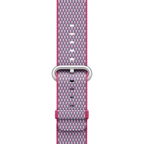 Apple Woven Nylon band Apple Watch Series 1 t/m 9 / SE (38/40/41 mm) | Series 10 (42 mm) - Berry