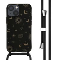 imoshion Siliconen design hoesje met koord Apple iPhone 13 Mini - Sky Black