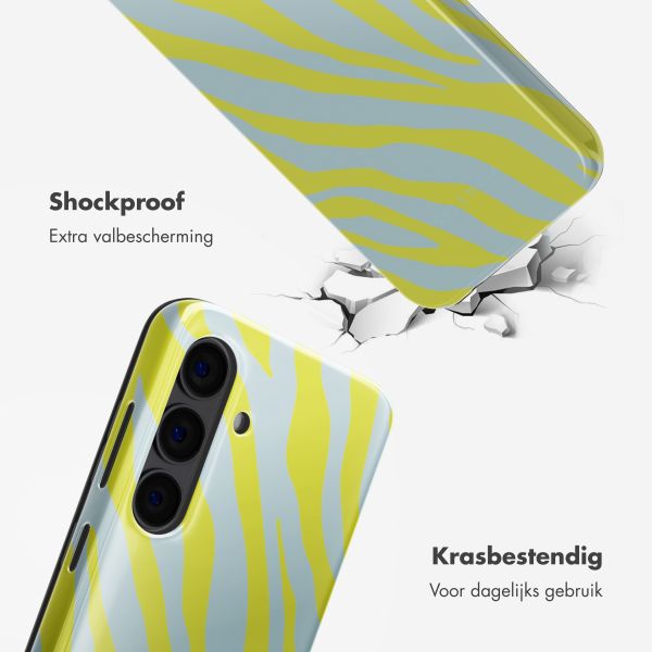 Selencia Vivid Tough Backcover Samsung Galaxy S24 - Zebra Winter Sky Titanium Yellow