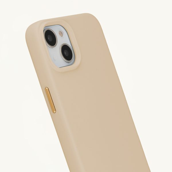 Selencia Rivièra MagSafe Backcover met afneembare haakjes Apple iPhone 15 - Milky Latte