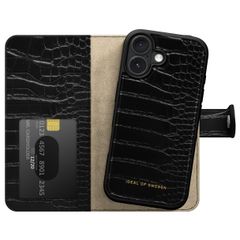 iDeal of Sweden Magnet Wallet+ Bookcase Apple iPhone 16 - Black Croco