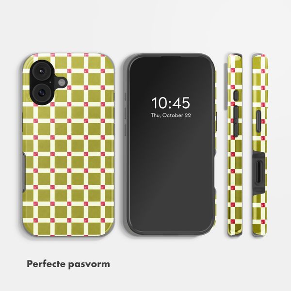 Selencia Vivid Backcover Apple iPhone 17 - Check This Olive