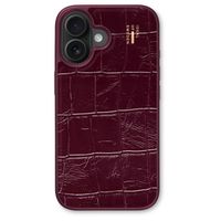 iDeal of Sweden Vegan Leather MagSafe Backcover Apple iPhone 16 - Fine Wine Croco