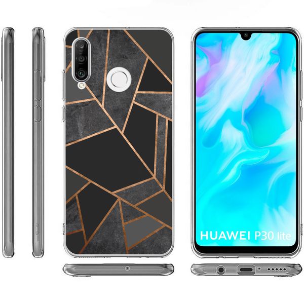 imoshion Design hoesje Huawei P30 Lite - Grafisch Koper / Zwart