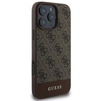 Guess Bottom Stripe 4G Backcover iPhone 16 Pro - Bruin