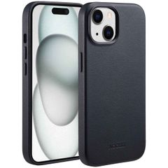 Accezz Leather Back Cover with MagSafe Apple iPhone 15 - Onyx Black