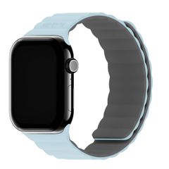 Holdit Siliconen bandje magneet Apple Watch Series 1 - 11 / SE / Ultra (44/45/46/49 mm) - Mineral Blue / Grey