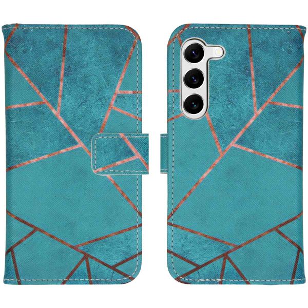 imoshion Design Softcase Bookcase Samsung Galaxy S23 - Blue Graphic