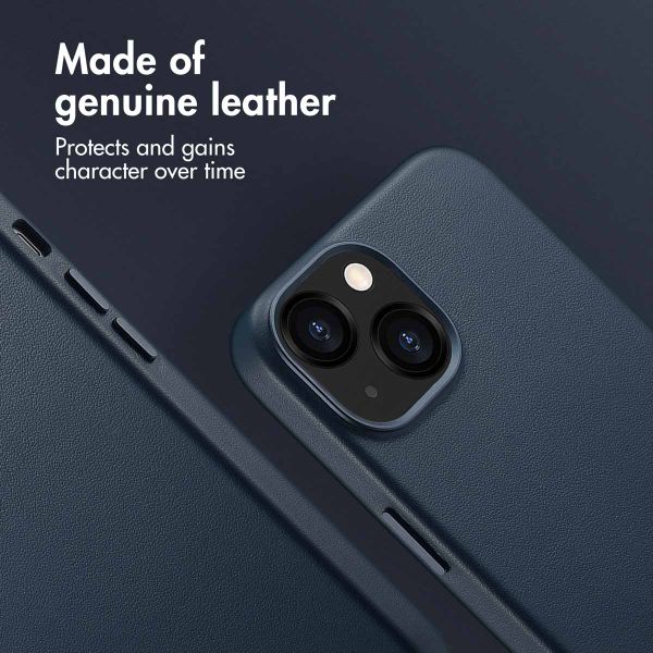Accezz MagSafe Leather Backcover Apple iPhone 13 - Nightfall Blue