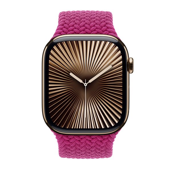 Apple Gevlochten solobandje Apple Watch | 38/40/41/42 mm - Maat 3 - Magenta
