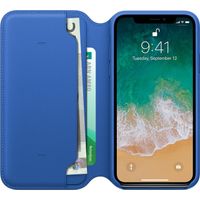 Apple Leather Folio Bookcase Apple iPhone X / Xs - Electric Blue