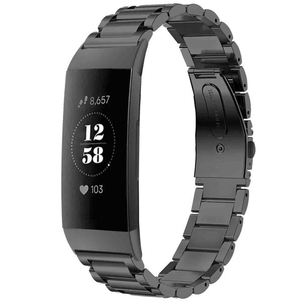 imoshion Stalen bandje Fitbit Charge 3 / 4 - Zwart