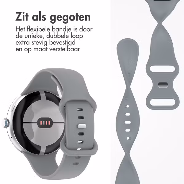 imoshion Siliconen⁺ bandje Google Pixel Watch 3 / 4 (45 mm) - Maat S - Grijs