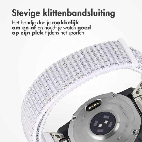 imoshion QuickFit® Nylon bandje  - Garmin 22 mm aansluiting - Maat L/XL - Wit