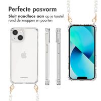 imoshion Backcover met koord + armband Apple iPhone 13 - Parels Hartjes