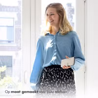 Selencia Echt Leren Bookcase Apple iPhone 15 - Greige