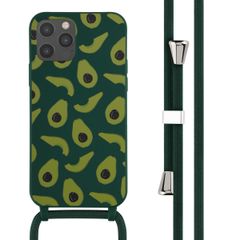 imoshion Siliconen design hoesje met koord Apple iPhone 12 (Pro) - Avocado Green