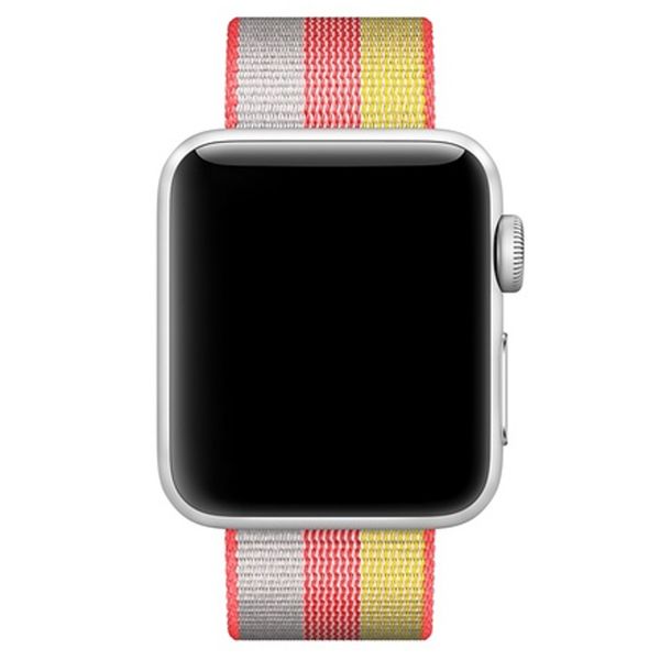 Apple Woven Nylon band Apple Watch Series 1 t/m 9 / SE (38/40/41 mm) | Series 10 (42 mm) - Red