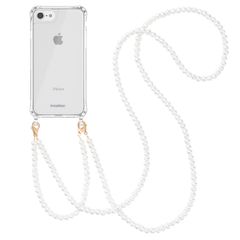 imoshion Backcover met koord + armband iPhone SE (2022 / 2020) / 8 / 7 - Parels