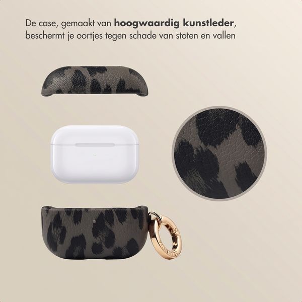 Selencia Sabi Case met panterprint  Apple Airpods Pro 3 - Midnight Black