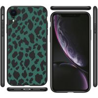 imoshion Design hoesje iPhone Xr - Luipaard - Groen / Zwart