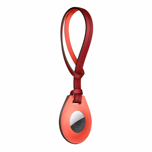 Apple AirTag Hermès met leren AirTag Hermès sleutelhanger - Rose Texas
