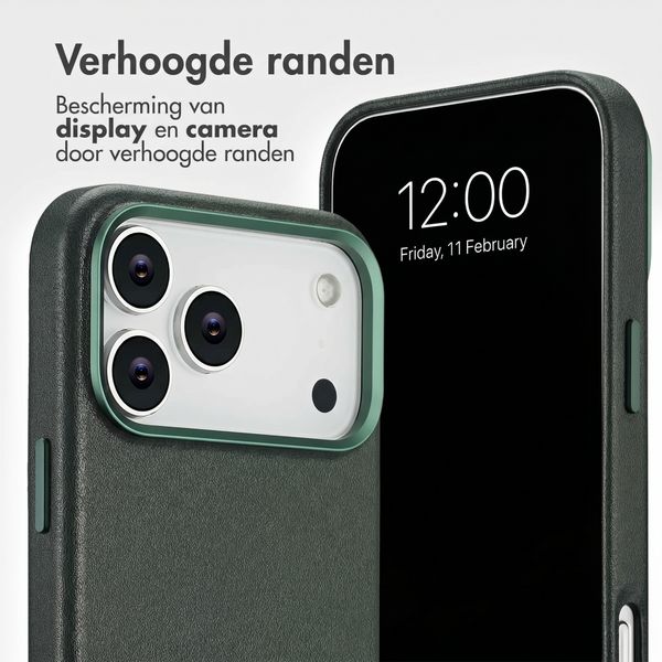 Accezz Leather Bookcase 2-in-1 met MagSafe Apple iPhone 18 Pro / 17 Pro - Cedar Green