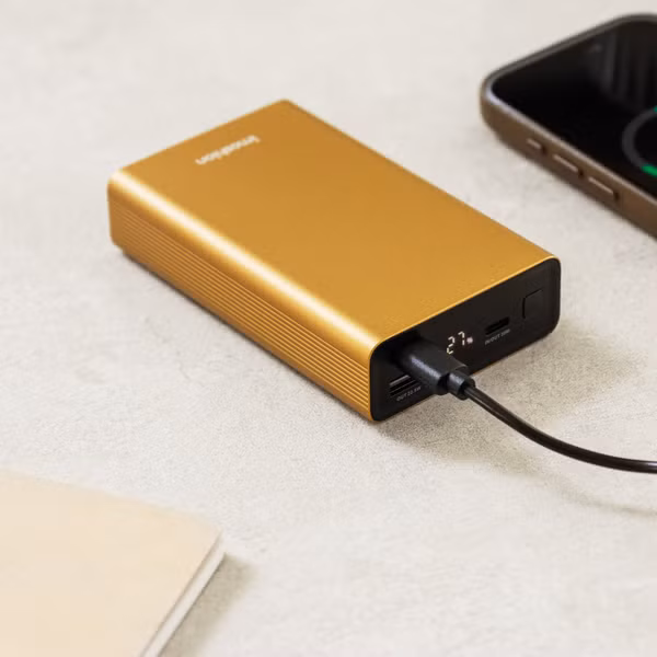imoshion Ultra Series Aluminium Powerbank 20.000 mAh - Quick Charge en Power Delivery - Goud