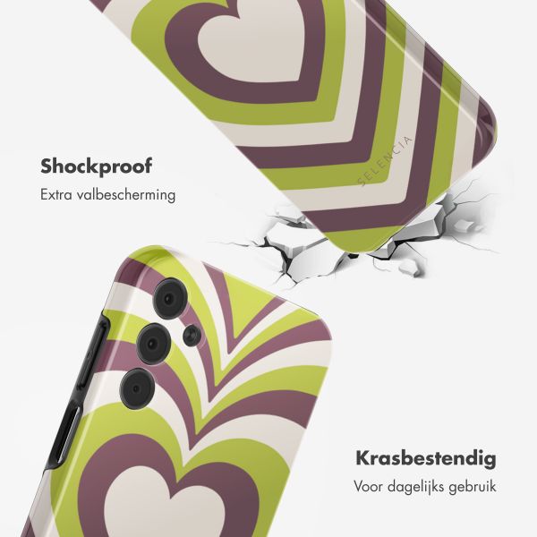 Selencia Vivid Backcover Samsung Galaxy A15 (5G) - Double Hearts Plum Fern