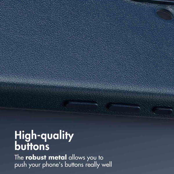 Accezz Leather Back Cover with MagSafe Apple iPhone 16 - Nightfall Blue