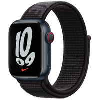 Apple Nike Sport Loop Band Apple Watch Series 1 t/m 11 / SE / Ultra (44/45/46/49 mm) - Zwart / Grijs