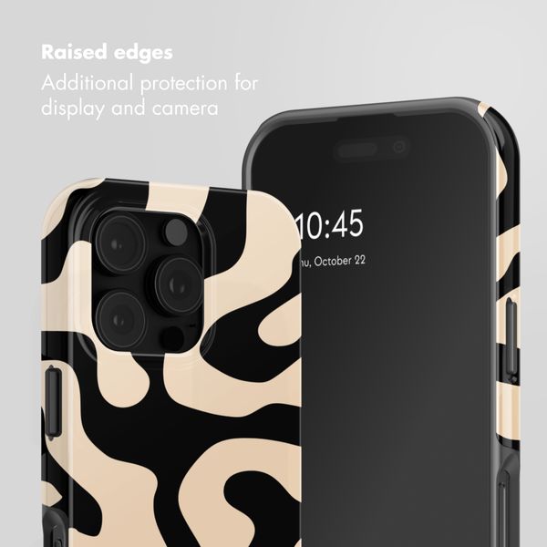Selencia Vivid Back Cover Apple iPhone 16 Pro - Art Wave Black