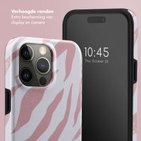 Selencia Vivid Tough Backcover iPhone 15 Pro Max - Colorful Zebra Old Pink